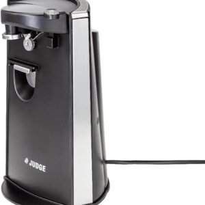 Judge Electricals 3-in-1 Automatic Electric Tin Can Opener - Manual Knife Sharpener & Bottle Opener - Easy to Use Kitchen Gadget & Disability Arthritis Aid