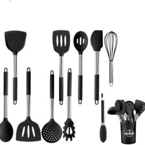 Kitchen Utensils Set with Holder, 10 Piece Set