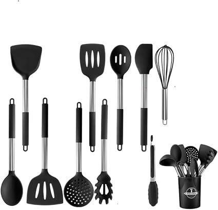 Kitchen Utensils Set with Holder, 10 Piece Set