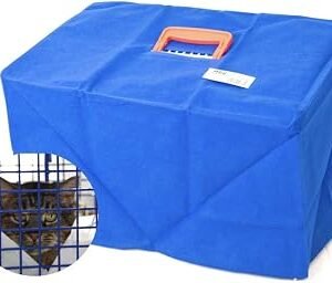 MDC Cat Carrier Cover ? Lightweight, Cover for Plastic Pet Carrier for Travel, Vet Visits & Catteries ? Easy Assembly, Ventilated & Secure for Cats & Kittens