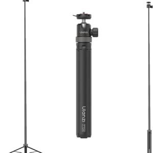 K&F CONCEPT 180cm/71 inch Magnetic Tripod Lightweight Selfie Stick - Black | Portable Extendable Phone Tripod with Bluetooth Remote, Aluminium Tripod for iPhone 18 17 16 15 14 13 12 Pro/Pro Max - MS18