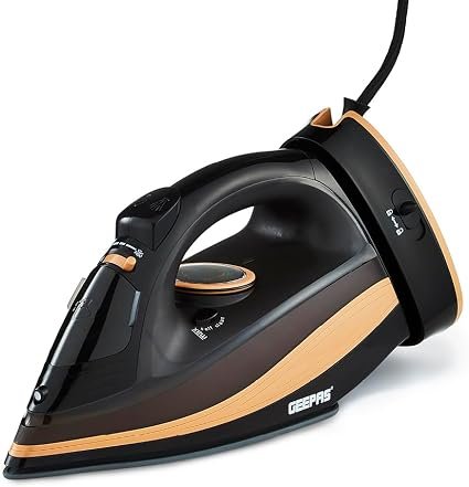 GEEPAS 2-in-1 Steam Iron Corded or Cordless 40s Fast Heat-Up 2400W Black