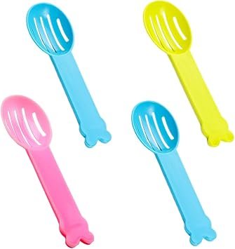 4 Pack Hamster Litter Scoops, Durable Plastic Pet Shovels for Cleaning Small Animal Cages, Random Colors