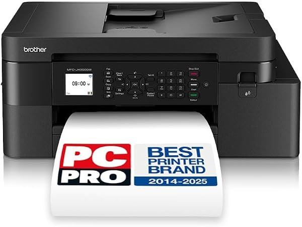 Brother MFC-J4350DW Wireless, A4 Inkjet Printer | all-in-one | (Print/Copy/Scan) | Wi-Fi/USB 2.0 | A4 |2-Sided Print | Photos | Inks Included | UK Plug