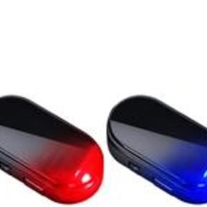 2PCS Solar Powered Fake Car Alarm LED Light, Simulated Dummys Warning | Dummys Anti Theft Flashing Securitys Warning Lamp Red & Blue,Anti-Theft LED...