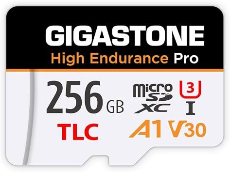 ?5 Yrs Free Data Recovery?GIGASTONE 256GB Micro SD Card, High Endurance Pro Series Speed Up to 100MB/s, Compatible with REDTIGER ROVE VIOFO VANTRUE PRUVEEO ARIFAYZ Dash Cam, MicroSDXC UHS-I A1 V30 U3