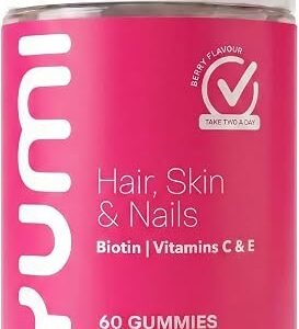 Yumi Hair, Skin & Nails Gummies with Biotin, 60 Berry Flavour Gummies