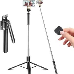 Lamicall Mobile Phone Tripod, Flexible Camera Tripod With Remote | 3-IN-1 Mini Smartphone Tripods Mount, 360? Rotating Phone Stand Filming, for Vlog, Cellphone, Camera, Pocket 3/4, Travel