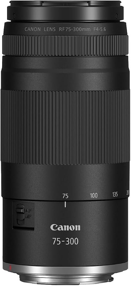 Canon RF 75-300mm F4-5.6 Lens | Lightweight Telephoto Zoom Lens for Wildlife & Sport Photography | With Auto Focus Motor & Super Spectra Coating | Canon EOS R System Camera Compatible