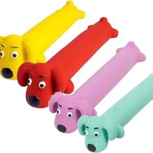 Petface Latex Loofahs Soft Chew Dog Toy, One Supplied (Pack of 1) | Soft Latex Material, Built-In Squeaker, Promotes Healthy Chewing, Colour May Vary