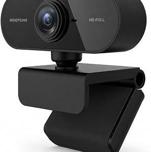 INDOTEAM Full HD 1080p USB Webcam with Microphone and Monitor Clip
