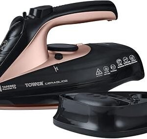Tower CeraGlide Cordless Steam Iron, 2400W, Rose Gold