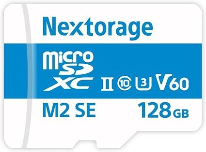 Nextorage Japan Micro SD Card UHS-II 128GB Memory Card V60 4K Nikon camera