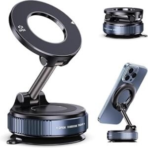 2026 Upgraded Magnetic Car Phone Mount ? 70-pound Ultra-Strong Vacuum Suction Cup, 360? Rotation, Suitable for Cars/Gyms/Mirrors/Smooth Surfaces, Compatible with iPhone, Android, and All Smartphones