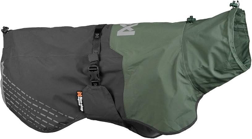 Non-Stop Dogwear Fjord Raincoat, Green/Grey - 55