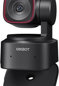 OBSBOT Tiny 2 Lite 4K Webcam for PC, AI Tracking PTZ Streaming Camera with 1/2" Sensor, Gesture Control, 60 FPS, HDR, Microphones, Web Camera for Desktop Computer, Laptop, Meeting, Video Calls, etc.