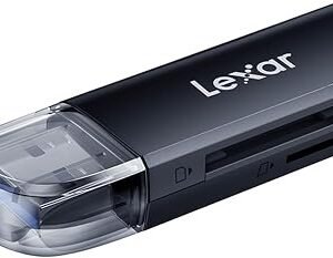 Lexar Dual Slot USB-A Reader for SD/MicroSD/SDHC/SDXC Cards - USB 3.2 Gen 1, Up to 104MB/s, OTG Compatible for PC/Laptop/Tablet