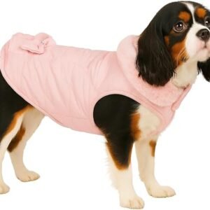 Dog Coat ? Guzzi Pink ? A:35cm B:34-38cm C:50-54cm ? Polyester ? Water-Repellent ? Soft Fleece Lining ? Flamingo