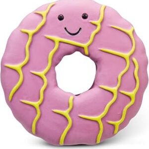 Petface Iced Ring Biscuit Latex Dog Toy, Built-In Squeaker (Pack of 1) | Durable Latex Material, Indoor & Outdoor Fun, for Fetch & Training