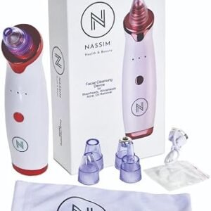 Blackhead Remover Vacuum for Men & Women ? Rechargeable Face Pore Cleaner, for Acne, Whiteheads, Blackheads, Deep Cleansing Skincare Tool with Travel Pouch