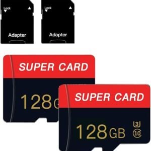 2-Pack 128GB Micro SD Card Class 10 Memory Card with Adapter | Memory Cards, High Speed, Mini SD Card, For Smartphones/Camera/Tablet