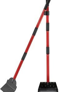 Snagle Paw 2 Pack Pooper Scooper, Adjustable Long Handle,Metal Tray & Spade