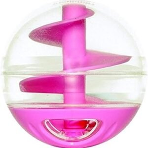 Catit Cat Treat Ball, Cat Treat Dispenser Toy for Indoor Cats, Pink