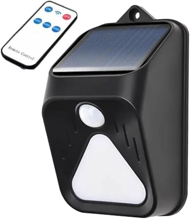 Zillesase Alarm Light Solar Powered Outdoor Motion Sensor with Siren Remote | Outdoor solar alarm light with responsive motion sensor and loud siren,...