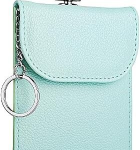 RFID Signal Blocker Faraday Pouch for Car Keys, Premium PU Leather, Jammer for Keyless Entry, Relay Attack Prevention (Light Green)