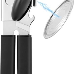 Can Opener Manual with Magnet Lift, Heavy Duty Handheld Smooth Edge Can Tin Opener for Seniors, Durable Sharp Cutting Blade,Easy Turn Knob Multifunctional Bottle Opener