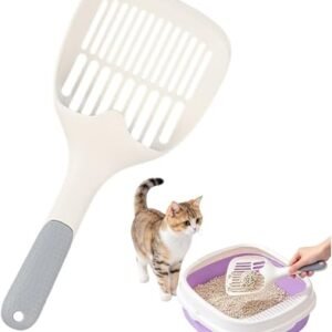 Plastic Cat Litter Scoop, Non-Slip Handle Cat Litter Shovel