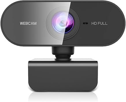 Webcam for PC with Microphone, HD 1080P Streaming Web Cam for PC,MAC, Laptop,Plug and Play USB Camera for Youtube,Skype Video Calling,Face Cam for Studying,Conference,Gaming with Rotatable Clip