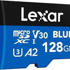 Lexar Blue Micro SD Card 128GB, up to 160MB/s Read, microSDXC UHS-I Card | Class 10, U3, V30, A2, Full-HD & 4K Video, High-Speed Memory Card for...