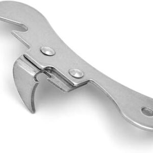 Can Opener and Bottle Opener with Safe-Cut Design, Stainless Steel Safe Cut Can Punch for Bottles and Daily Kitchen Tasks Easy Grip(3.8 Inch)