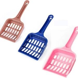 3 Pcs Cat Litter Scoop,Plastic Kitty Litter Pet Shovel Cleaning Tool Shovel Scoop Set Poop Scoop with Long Handle Pet Litter Pickers for Pet Poop