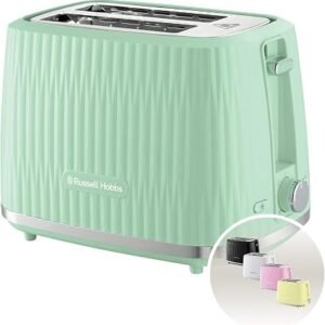 Russell Hobbs Eden 2 Slice Toaster, 6 Browning Settings, Pistachio, 800W