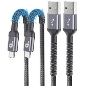 6FT USB to USB C Charging Cord for iPhone Samsung LG ipad MacBook 2 Pack