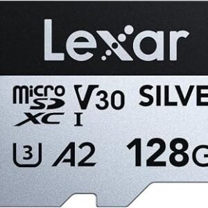 Lexar Silver 128GB Micro SD Card,up to 205MB/s Reading, 100MB/s Write