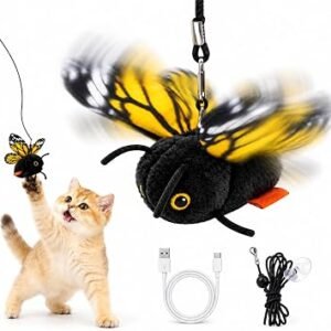 Butterfly Interactive Cat Toy, Smart Sensing Flapping Butterfly Toy