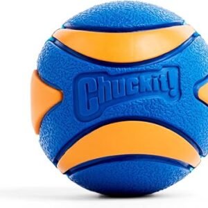 Chuckit! Ultra Squeaker Rubber Dog Ball, Small, 4.8 cm (1-Pack) | Squeaky Dog Toy, Durable Rubber, High Bounce, Floats on Water, Compatible with Launchers,...