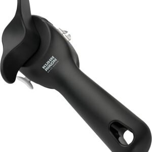 Kuhn Rikon Can Opener, Lid-Lifting Pincers, Stainless Steel Blade, Black