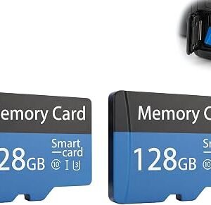 Micro SD Card 128GB U3 Class 10 Memory Card 2 Pack | ABS housing, 15 x 11 x 1 mm size, UHS-I interface, A1 performance, compact format, for everyday storage