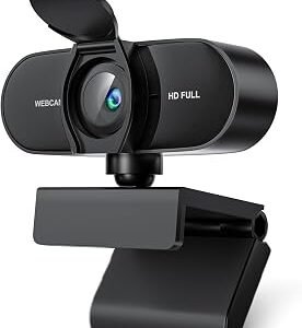 OFFCUP PC Webcam with Microphone, 1080P HD Web Camera with Privacy Cover