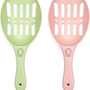 2 Pcs Cat Litter Scoop, Plastic Poop Sifter Scoop with Holder