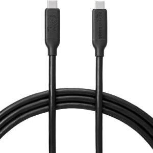 Amazon Basics USB-C To USB-C 4 Fast Charger Cable, 80Gbps, 240W Charging, 8K & 16K Video, 150 cm, Thunderbolt 3 & 4 Compatible, For Laptops, Tablets, Smartphones, Power Banks & Hard Drives, Black