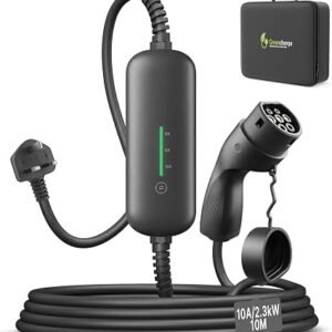 WISSENERGY 2.4kW EV Charger Type 2 to 3 Pin Plug, 10M, IP66 | | 6A-10A | Adjustable EV Charger, RCD-Type A 30mA AC +6mA DC, Electric Car Charger Type 2...