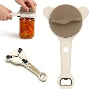 Jar Opener for Seniors with Weak Hands Non-Slip Multi Lid Opener