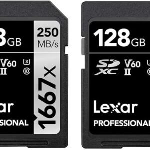 Lexar Professional 1667x SD Card 128GB 2-Pack