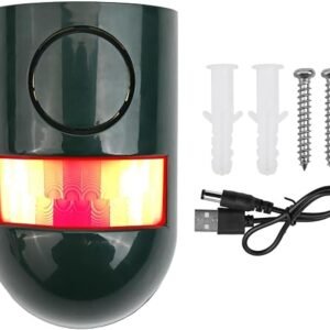 129dB Loud Solar Alarm with for strobe Light Motion Sensor 129dB | 129dB loud siren, visible for strobe light, 5-8m detection range, for instant for...