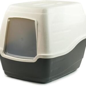KCT Enclosed Hooded Large Cat Litter Box/Tray/Pet Loo - Black